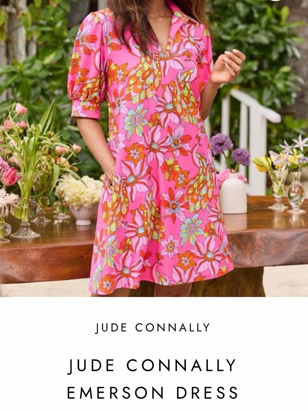 Jude Connally Pink Floral Emerson Dress